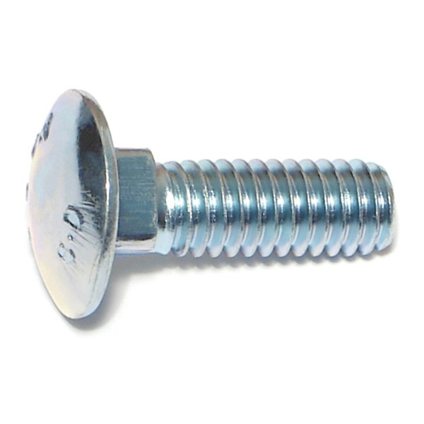 Midwest Fastener 5/16"-18 x 1" Zinc Plated Grade 2 / A307 Steel Coarse Thread Carriage Bolts 20PK 34882